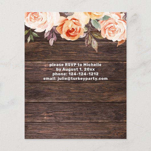 バジェットピンク&ピーチフローラライト付きフレンドリーディビング チラシ (裏面)