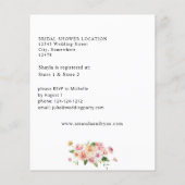 バジェットピンク&ピーチフローラ&グリーンブライダルシャワー チラシ (裏面)