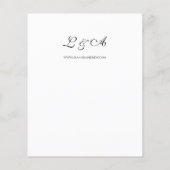 バジェットピンク&プラム熱帯フローラホワイト結婚1 (裏面)