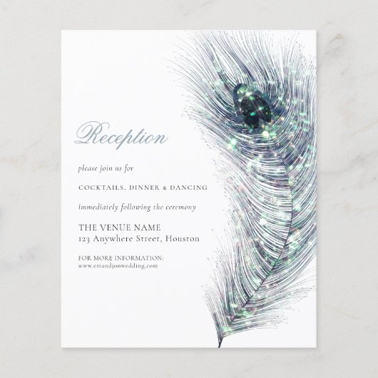 バジェットピーコックフェザーウェディングレセプションエンクロージャ (正面)