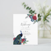 バジェットピーコックブルーブルガンディーウィンター秋の結婚式 (スタンド正面)