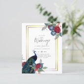 バジェットピーコックブルーブルガンディーウィンター秋の結婚式 (スタンド正面)