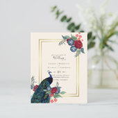 バジェットピーコックブルーブルガンディーウィンター秋の結婚式 (スタンド正面)