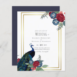 バジェットピーコックブルーブルガンディーウィンター秋の結婚式