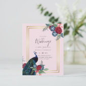 バジェットピーコックブルーブルガンディーウィンター秋の結婚式 (スタンド正面)