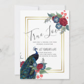 バジェットピーコックブルーブルガンディーウィンター秋の結婚式 (正面)