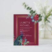 バジェットピーコックブルーブルガンディーウィンター秋の結婚式 (スタンド正面)