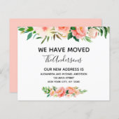 バジェットピーコラルフローラの引越し告知 (正面/裏面)