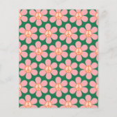 バジェットピースフローラグリーンブライダルシャワー招待状 (裏面)