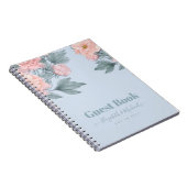 バジェットピーチフローラダスティブルーセージ結婚リーフ ノートブック (右側)