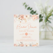 バジェットピーチベージュフラワーズオンアイボリーブライダルシャワー (スタンド正面)