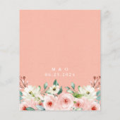 バジェットピーチホワイトウォーターカラー結婚フローラ (裏面)