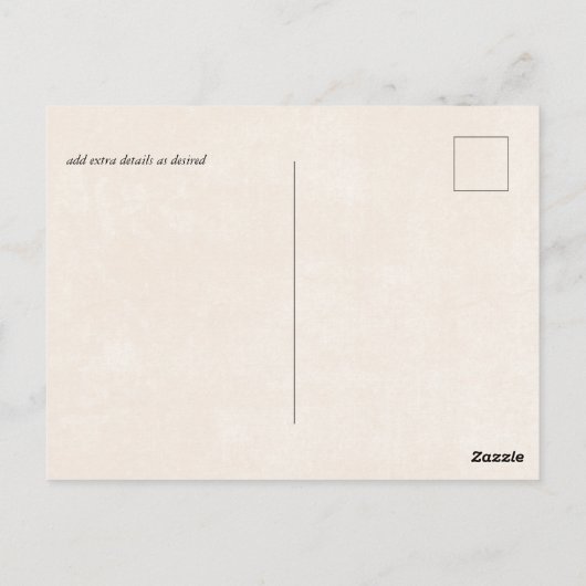 バジェットピーチ結婚グレイの水の色の救日付 ポストカード (裏面)