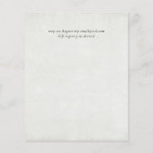 バジェットピーチ結婚グレイの水彩招待状 (裏面)