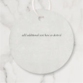 バジェットピーチ結婚グレイの水色 フェイバータグ (裏面)