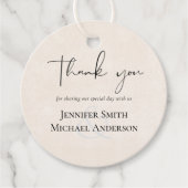 バジェットピーチ結婚グレイの水色 フェイバータグ (正面)