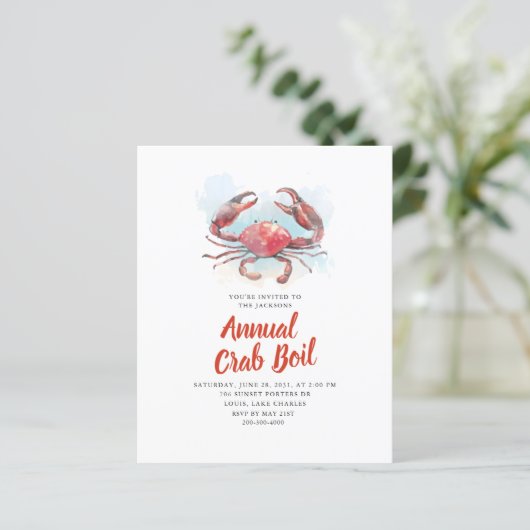 バジェットファミリーサマーシーフードパーティの招待状 (スタンド正面)