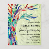 バジェットファミリーツリーファミリー懇親会グリーン招待状 (正面)