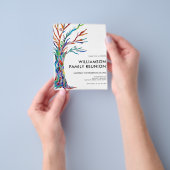 バジェットファミリーツリーファミリー懇親会招待状フライヤー チラシ (手)