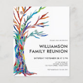 バジェットファミリーツリーファミリー懇親会招待状フライヤー チラシ (正面)