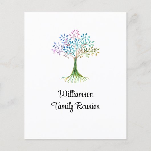 バジェットファミリーツリーファミリー懇親会招待状 (裏面)