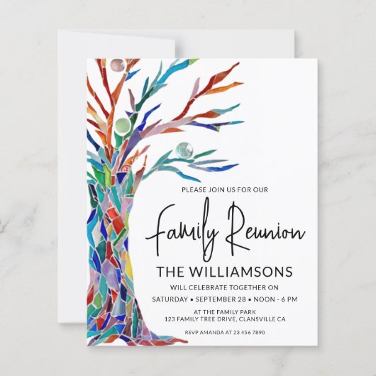 バジェットファミリーツリーファミリー懇親会招待状 (正面)