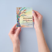 バジェットファミリーツリーファミリー懇親会招待状 チラシ (手)