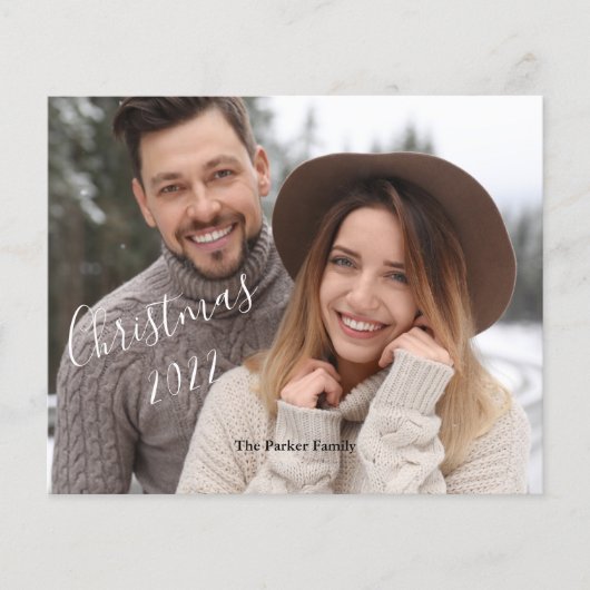 バジェットファミリーフォトクリスマスクリスマスカード2022 (正面)