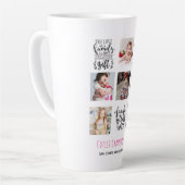 バジェットファミリーフォトコラージギフトグランドペアレントPa Ma カフェラテマグ (左アングル)