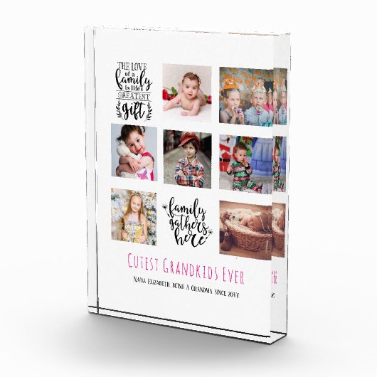 バジェットファミリーフォトコラージギフトグランドペアレントPa Ma フォトブロック (右)