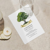 バジェットファミリー懇親会ツリーウォーターカラータイポグラフィ