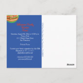 バジェットファミリー懇親会バーベキューピクニック招待状 ポストカード (裏面)