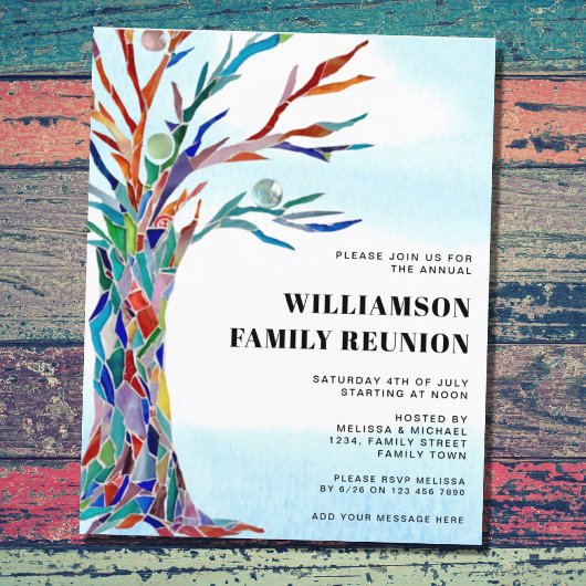 バジェットファミリー懇親会ファミリーツリー招待状