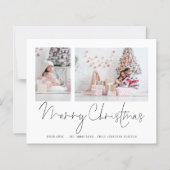 バジェットファミリー2写真スクリプトメリークリスマスカード (正面)