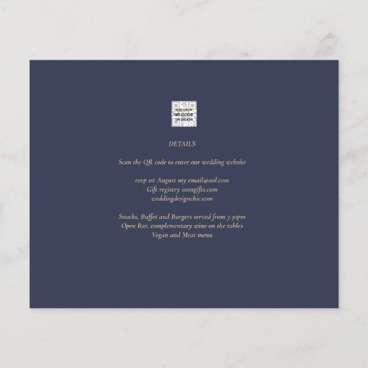 バジェットファンゴウスターリーナイトウェディングQR招待 (裏面)