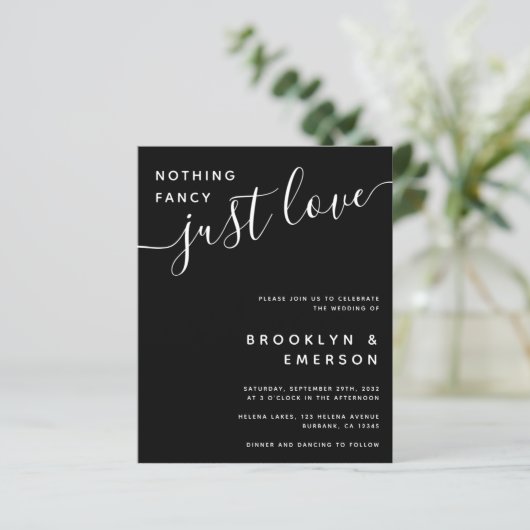 バジェットファンシーNothing Just Love結婚式招待状 (スタンド正面)