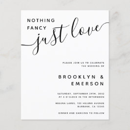 バジェットファンシーNothing Just Love結婚式招待状