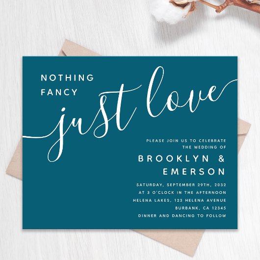 バジェットファンシーNothing Just Love結婚式招待状