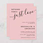 バジェットファンシーNothing Just Love結婚式招待状 (正面/裏面)