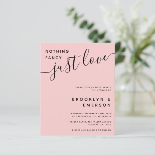 バジェットファンシーNothing Just Love結婚式招待状 (スタンド正面)