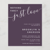 バジェットファンシーNothing Just Love結婚式招待状 (正面)