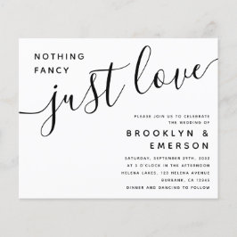 バジェットファンシーNothing Just Love結婚式招待状