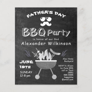 バジェットファーザーズデイシャルボードBBQ招待状