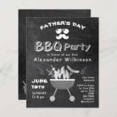 バジェットファーザーズデイシャルボードBBQ招待状 (正面/裏面)