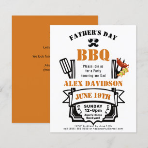 バジェットファーザーズデイバックヤードBBQパーティの招待状