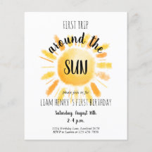 バジェットファーストのまわりにトリップザサンパーティの招待状