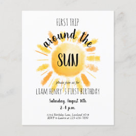 バジェットファーストのまわりにトリップザサンパーティの招待状