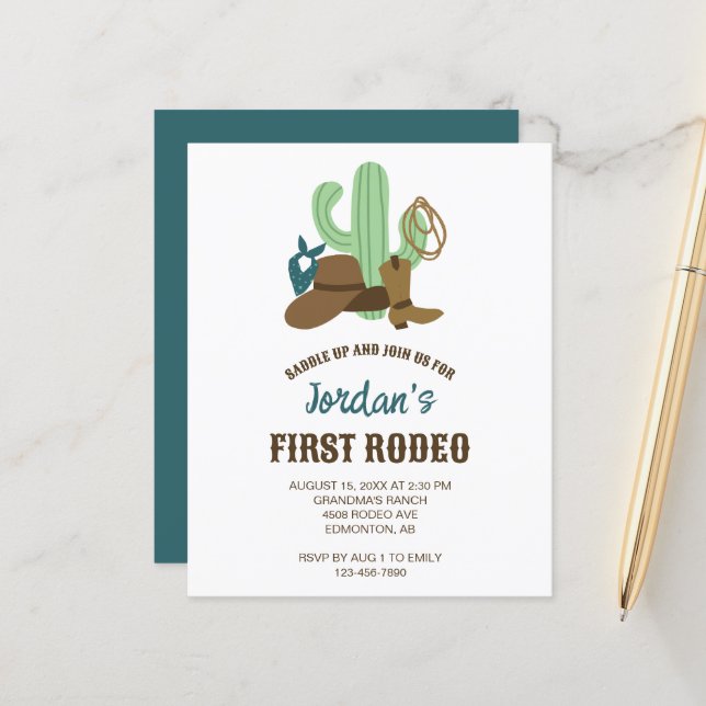 バジェットファーストロデオ誕生日1stカウボーイウェスタン (正面/裏面インサイチュ)