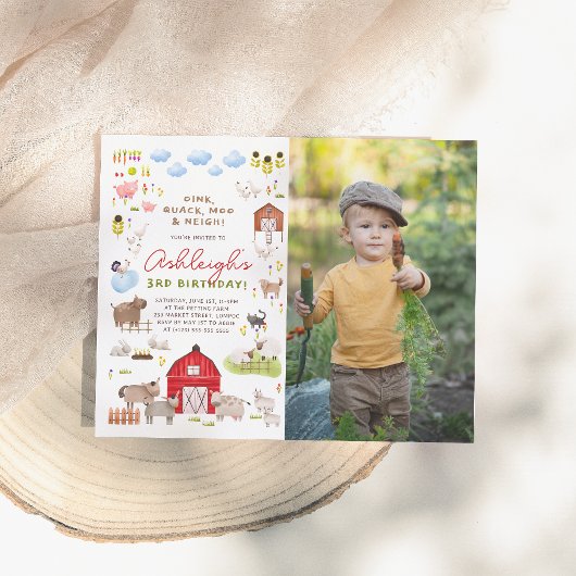 バジェットファーム動物Bash写真誕生日パーティー