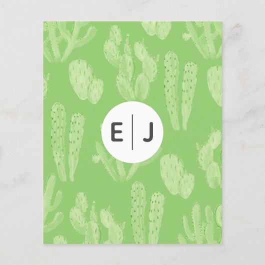 バジェットフィエスタサクタスグリーン結婚式招待状 (裏面)